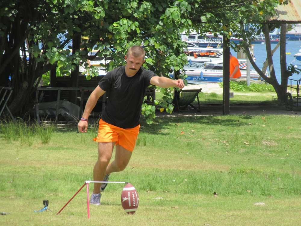 Matt Ganyard finding time to play football